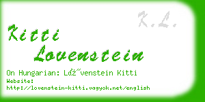 kitti lovenstein business card